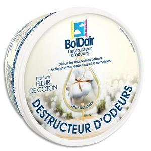 Boldair - Pot 300g gel destructeur d'odeurs - Fleur de coton - Biodégradable et efficace jusqu'à 8 semaines_0
