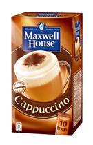 CAFÉ MAXWELL HOUSE CAPPUCINO SOLUBRE STICK - BOÎTE DE 10