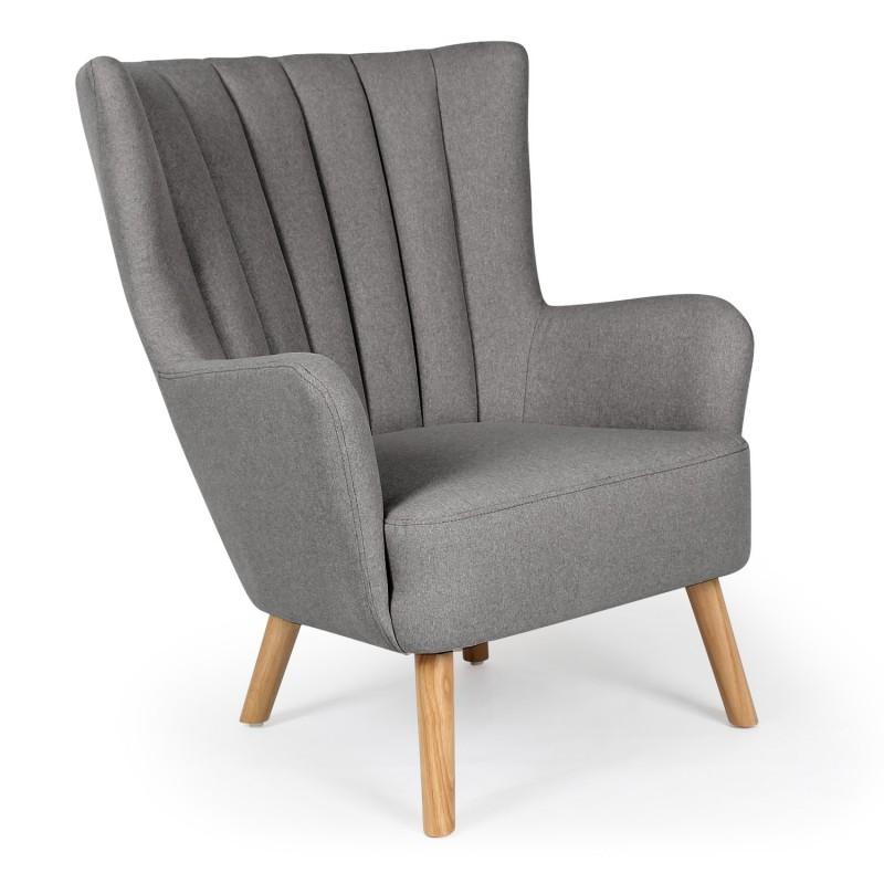 Fauteuil scandinave Jay 94 cm gris - Paris Prix - Design nordique et contemporain - Assise confortable_0