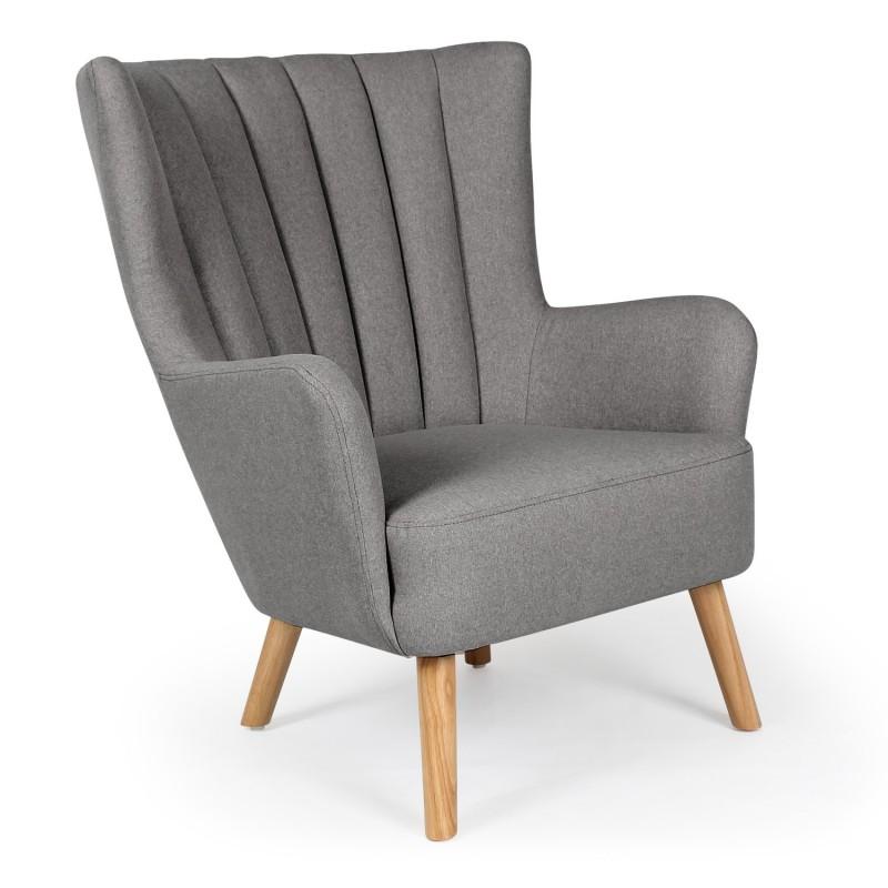 FAUTEUIL SCANDINAVE JAY 94CM GRIS - PARIS PRIX_0