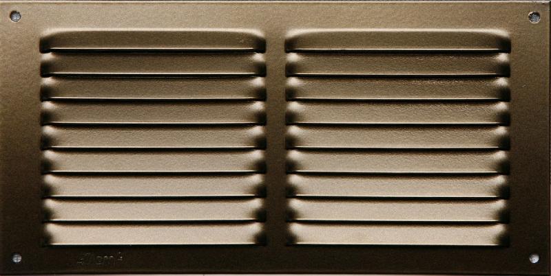 Grille de ventilation aluminium laqué - 10x20 cm - intérieur/extérieur - moustiquaire intégrée_0
