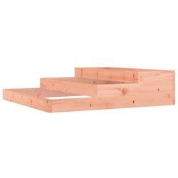Helloshop26 - Jardinière bac lit surélevé plantes fleurs terrasse jardin 107 x 107 x 27 cm bois de douglas massif marron 02_0037292 - 3000213830101_0