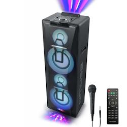 Muse Enceinte M-1990 DJ à LED Party box double bluetooth + Micro - BT/CD/AUX/USB - 1000W M-1990DJ-MATCH - noir M1990DJ_0