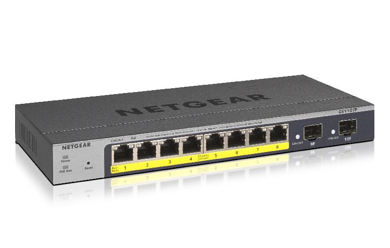 NETGEAR GS110TP Géré L2/L3/L4 Gigabit Ethernet (10/100/1000) Connexion Ethernet, supportant l'alimentation via ce port (PoE) Gris_0