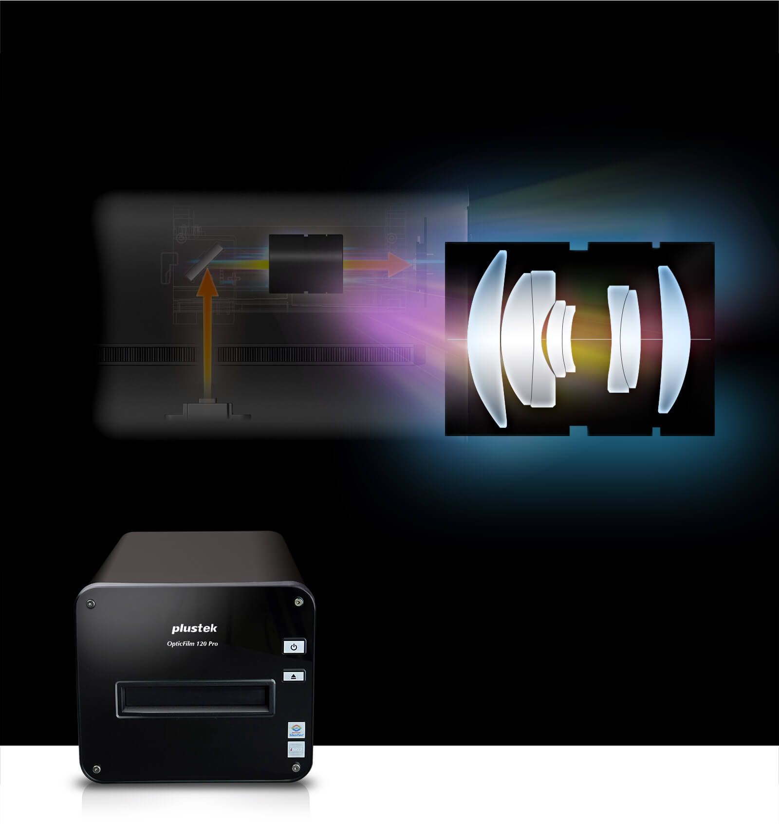 Opticfilm 120 Pro - Scanner photo Plustek - Résolution matérielle jusqu'à 10600 dpi - Interface USB 3.0_1