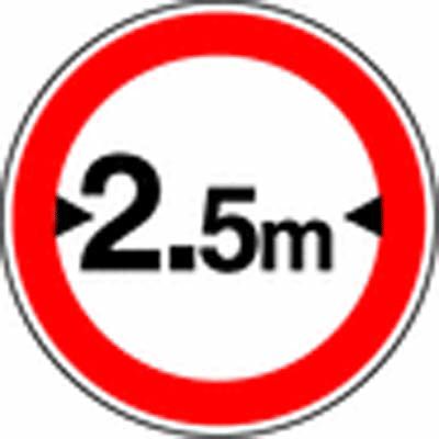 Panneau de signalisation - largeur de véhicule limitée_0