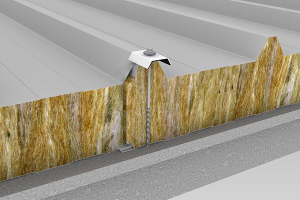 Panneau sandwich isolant laine de roche pour toiture_0