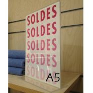 Porte-visuel de comptoir - carton plein - pour documents A5 (150 mm x 210 mm) - recto/verso - plastique transparent PET 1 mm_0