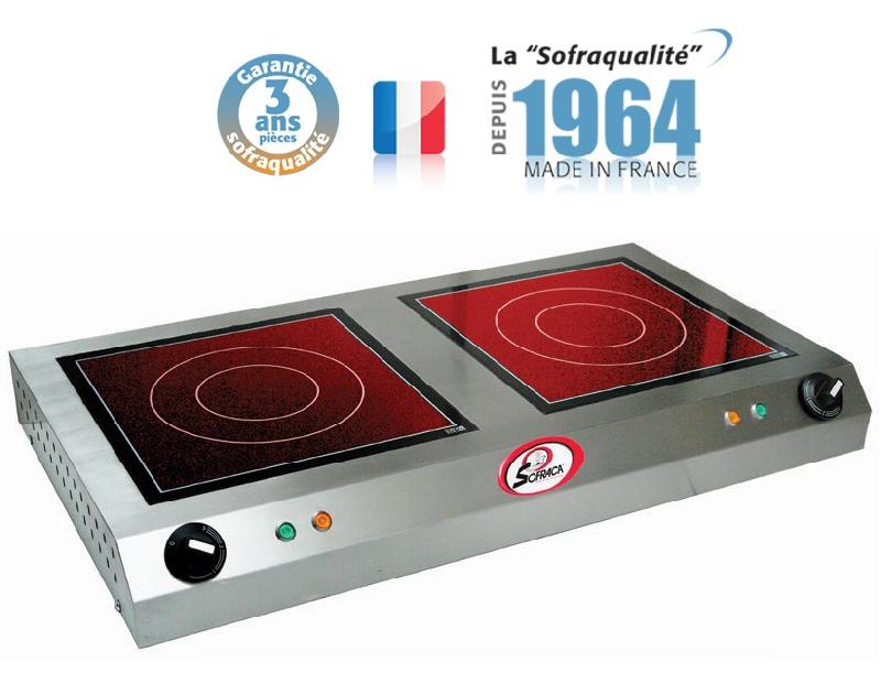 Réchaud vitrocéramique professionnel - 2 feux - 2x 300 x 300 mm - 2x 3500W - 27114SSP_0
