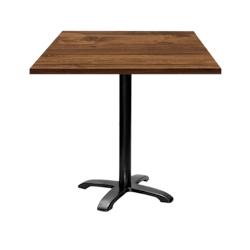 Restootab - Table 70x70cm - modèle Bazila chêne hunton - marron fonte 3760371512096_0