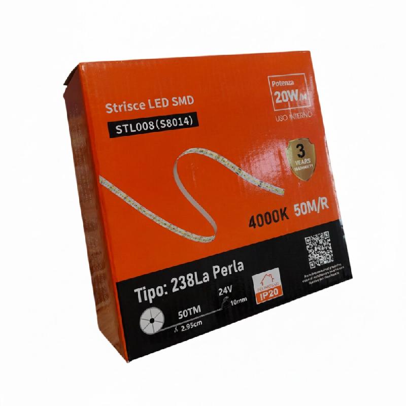 SOLOLED Bande LED professionnelle de 50 mètres pour usage intérieur - Blanc chaud 4000K, 24V, 2640 lm/m, IP20 - Découpe à 2,95 cm - multicolore 08_0