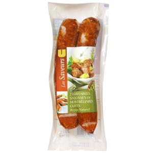 U SAVEURS VÉRITABLES SAUCISSES DE MONTBÉLIARD  2 X 130 G_0