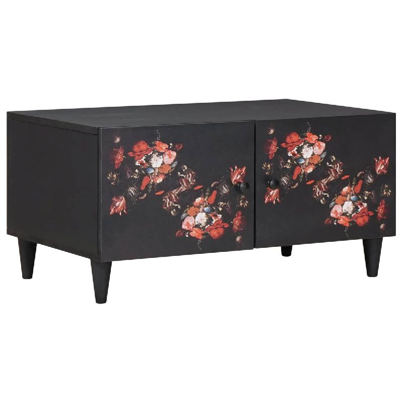 VidaXL Table basse Multicolore 80 x 50 x 40 cm Bois de mangue massif Modèle Sirius Essence Plus - 8721158497048_0