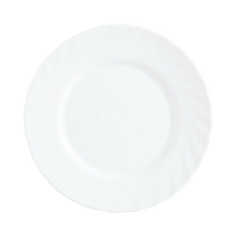 ASSIETTE PLATE ROND BLANC VERRE Ø 19,6 CM TRIANON ARCOROC