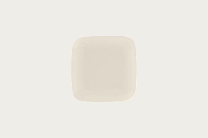 ASSIETTE PLATE CARRÉ IVOIRE PORCELAINE BRAVURA RAK