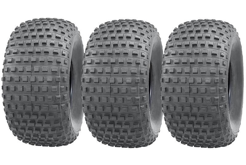 25x12.00-9 Knobby ATV Quad Tyre 4ply John Deere Gator Road Legal Tire (Set of 3)_0