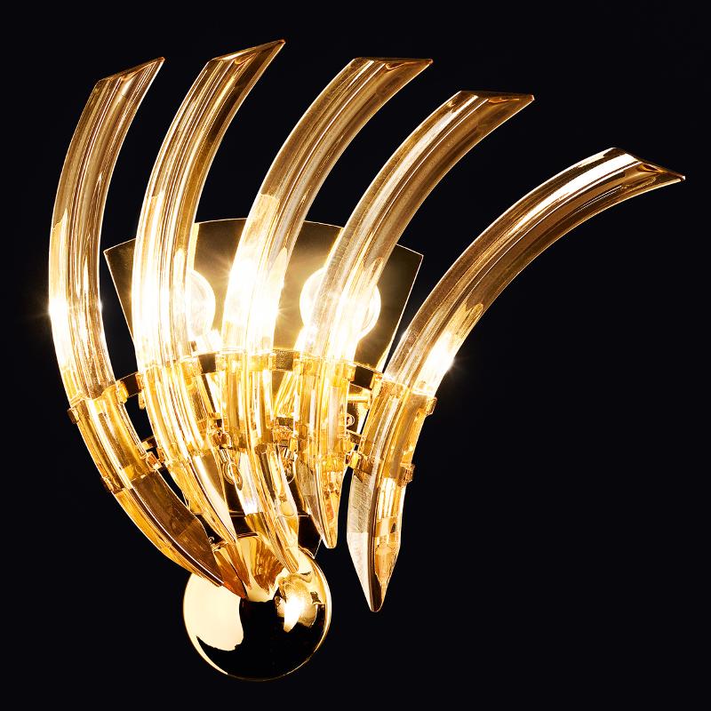 PATRIZIA VOLPATO APPLIQUE RONDO EN VERRE DE MURANO AMBRÉ