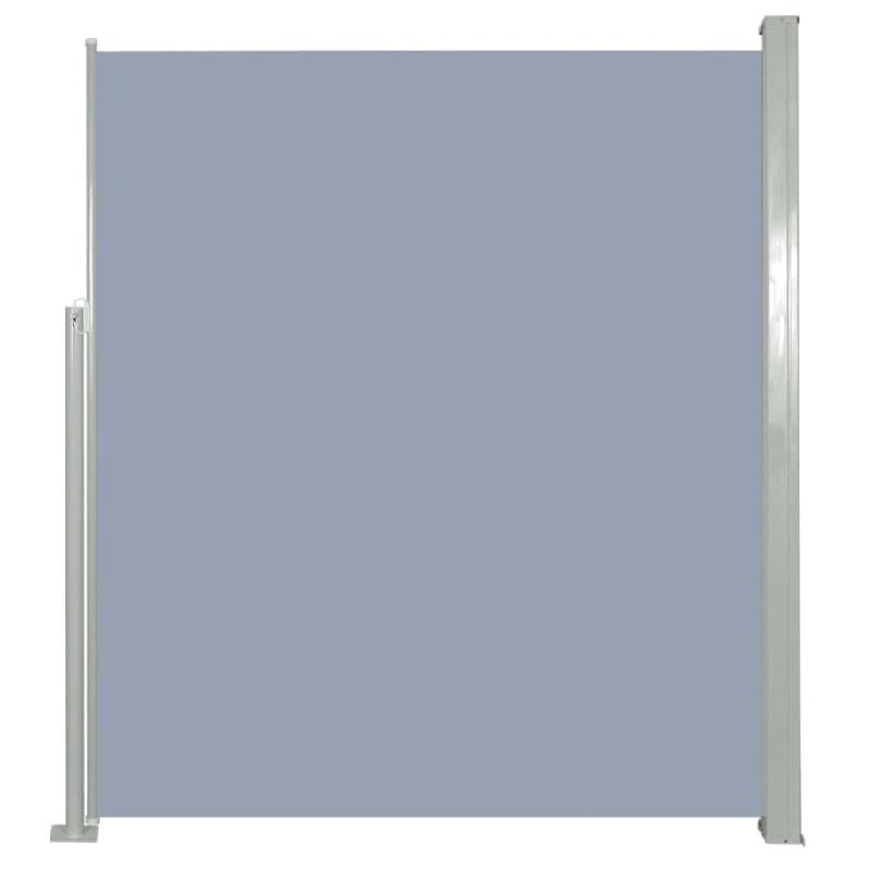 Auvent paravent store brise-vue latéral rétractable - Patio, jardin, terrasse, balcon - 160 x 300 cm - Gris_0