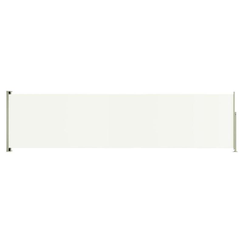 Auvent paravent store brise-vue latéral rétractable - Protection visuelle pour patio, jardin, terrasse, balcon 160 x 600 cm crème_0