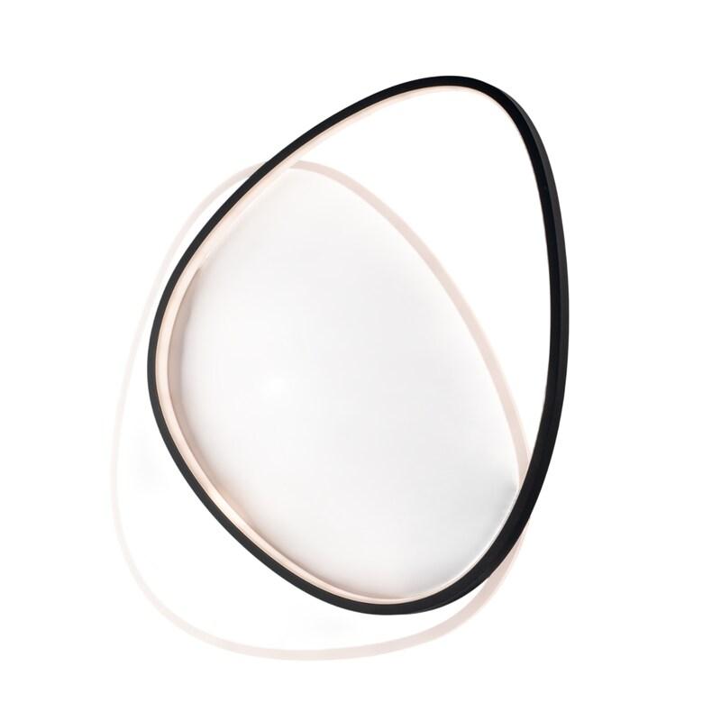 BeLight Amy Plafonnier Noir Et Blanc En Métal Et Aluminium Avec Led Cct Intégrées + Télécommande L.55X46 Bl307-Pbc-Gr - blanc 8057724581959_0