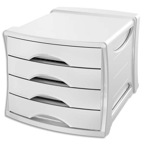 BLOC DE CLASSEMENT EUROPOST 4 TIROIRS - VIVIDA BLANC - L28,5 X H24,5 X P38 CM