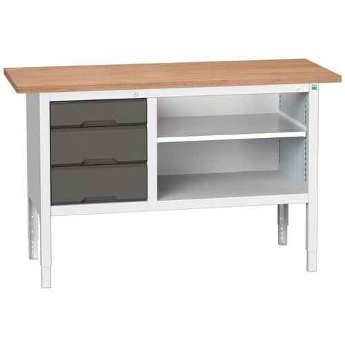 BOTT 1 ETABLI MONOBLOC VERSO 1500X600X-830-930MM - BOTT