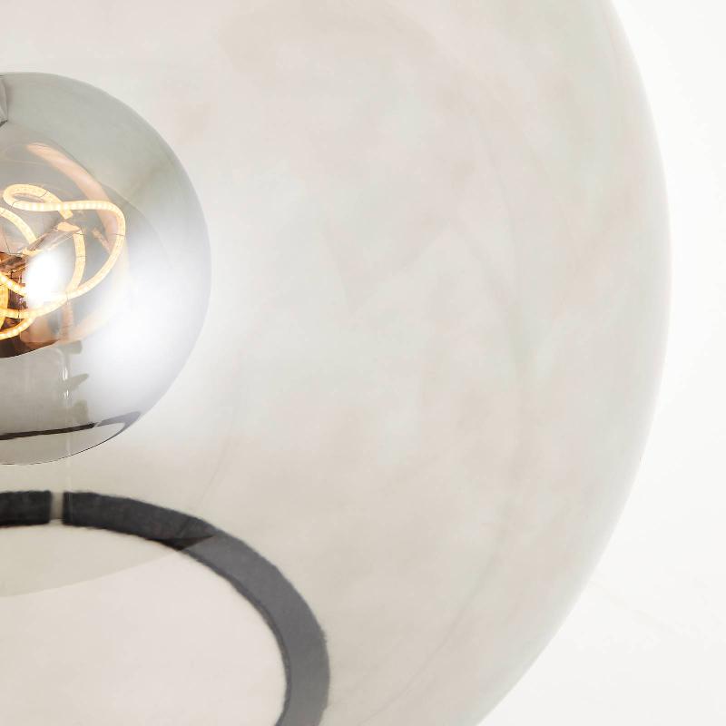 BRILLIANT LAMPE DE TABLE EN VERRE BELADO NOIR/GRIS FUMÉ LISSE