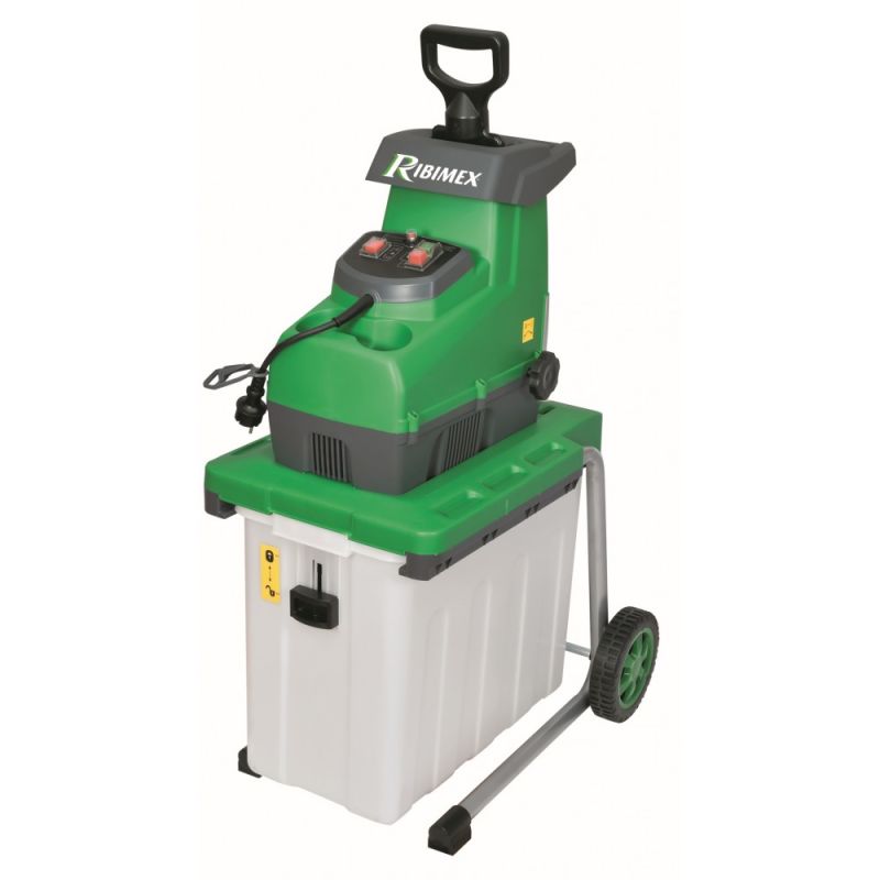Broyeur de végétaux électrique Ribimex - 2800W - Bac 60L - Silencieux - Branches Ø 44 mm max_0
