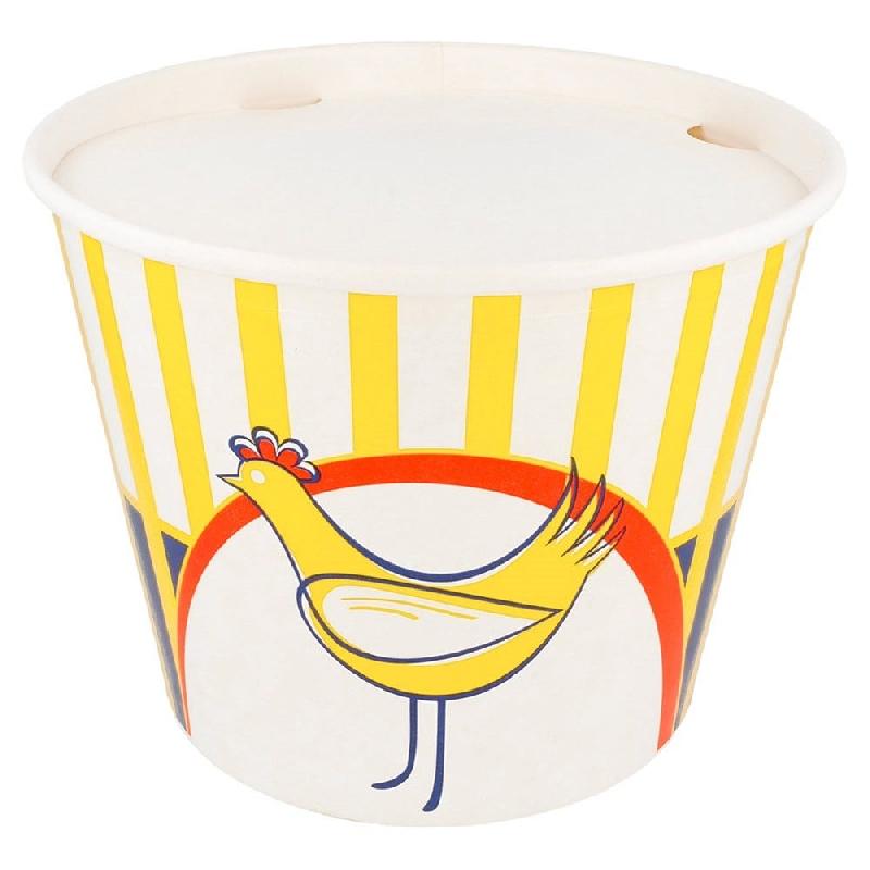 Bucket poulet carton imprimé 4500cc Ø21,6/16x16,8cm - par 120_0