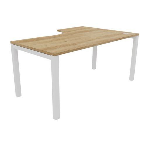 BUREAU ASYMÉTRIQUE ASTRO ARCHE 160CM RETOUR GAUCHE CHÊNE VIEILLI/BLANC - BURONOMIC