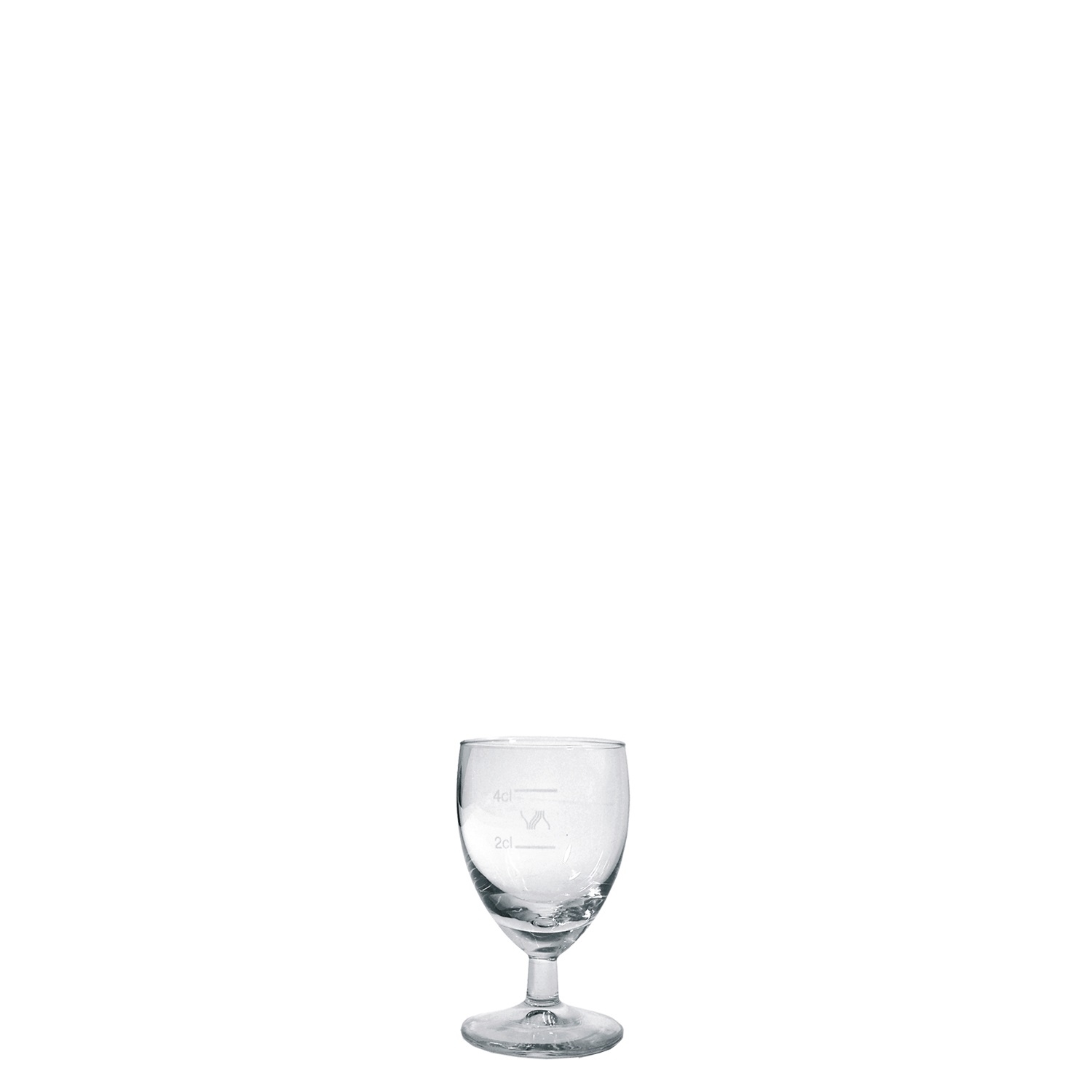 CALICE À LIQUEUR GILDE 6 CL, REPÈRE DE REMPLISSAGE 2 CL + 4 CL