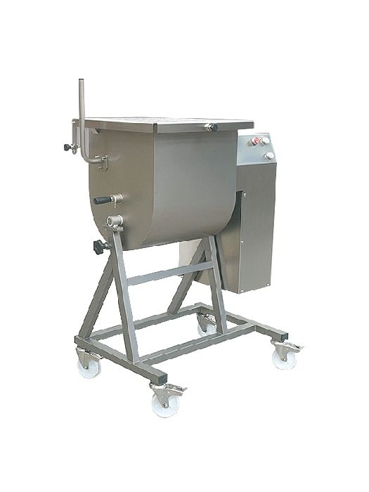 C/e MM50 - Mélangeur pour viandes Minerva Omega - 85 kg - Mono-pale et bac basculant_0