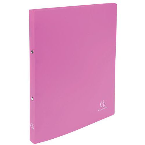 CLASSEUR 2 ANNEAUX 15 MM POLYPROPYLÈNE OPAQUE - A4 - ROSE - EXACOMPTA