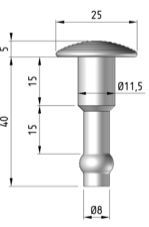 Clou podotactile special enrobe en acier zingue noir (ff)_1