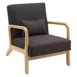 CLP Fauteuil Hibbing Tissu Marron - marron Bois manufacturé 324353_0