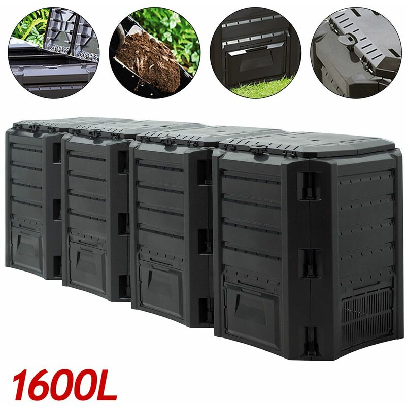 Composteur pour jardin déchets température élevée pour humus 380//800//1200//1600L