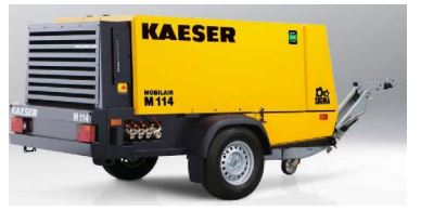 Compresseur polyvalent et robuste - Débit 7,5 à 9,7 m³/min - MOBILAIR M 114 avec moteur Deutz et bloc à vis KAESER_0