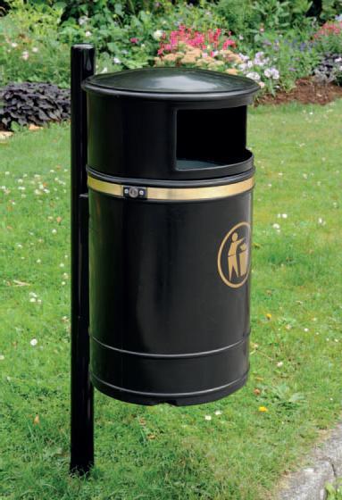 Corbeille en acier Morvan - 40 ou 90 litres - traité anti-UV, bac intérieur en acier galvanisé_0