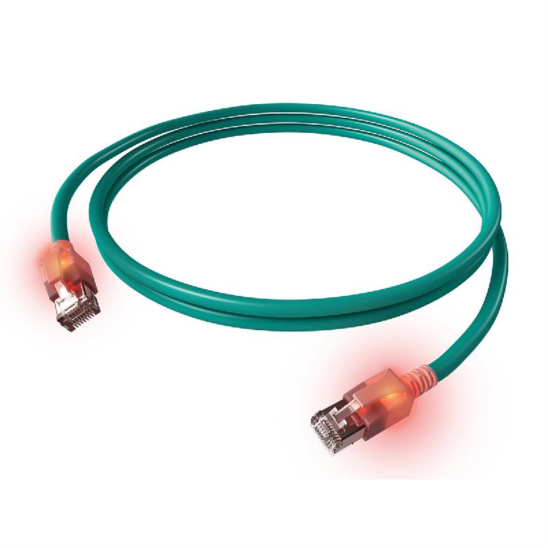 Cordon EasyLan DualBoot® LED Cat.6A (Classe EA) S/FTP, LSOH, turquoise, 5 m_0