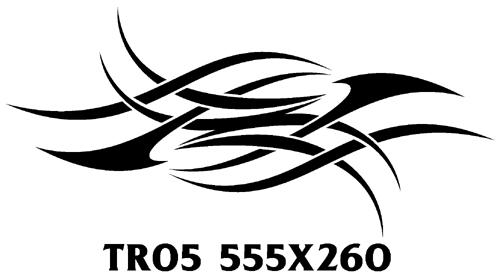 Déco tribal TR05 - marquage pour vitre arrière - prêt à poser - couleurs au choix_0