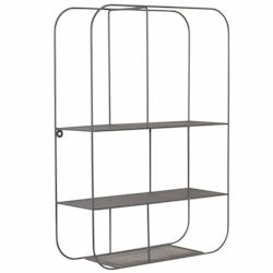Décoshop26 - Étagère murale en forme rectangle avec 3 étagères en métal gris chic et pratique ETA05035 - gris 3000515369606_0