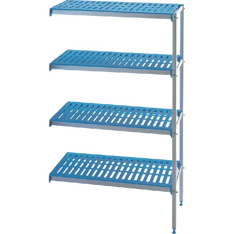 Diamond - Rayonnage angulaire en aluminium anodisé 4 niveaux 