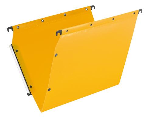 LOT DE 10 - DOSSIER SUSPENDU POUR ARMOIRES POLYPROPYLÈNE OPAQUE ULTIMATE ELBA FOND NORMAL JAUNE/ORANGÉ