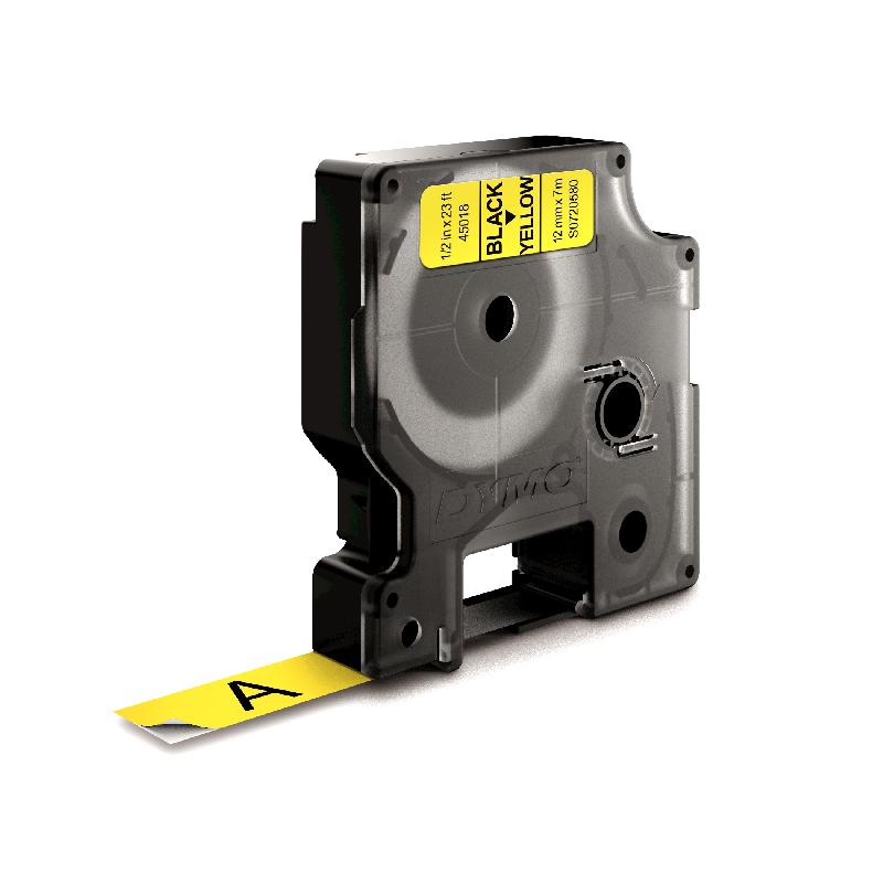DYMO D1 - Standard Étiquettes - Noir sur jaune - 12mm x 7m_0