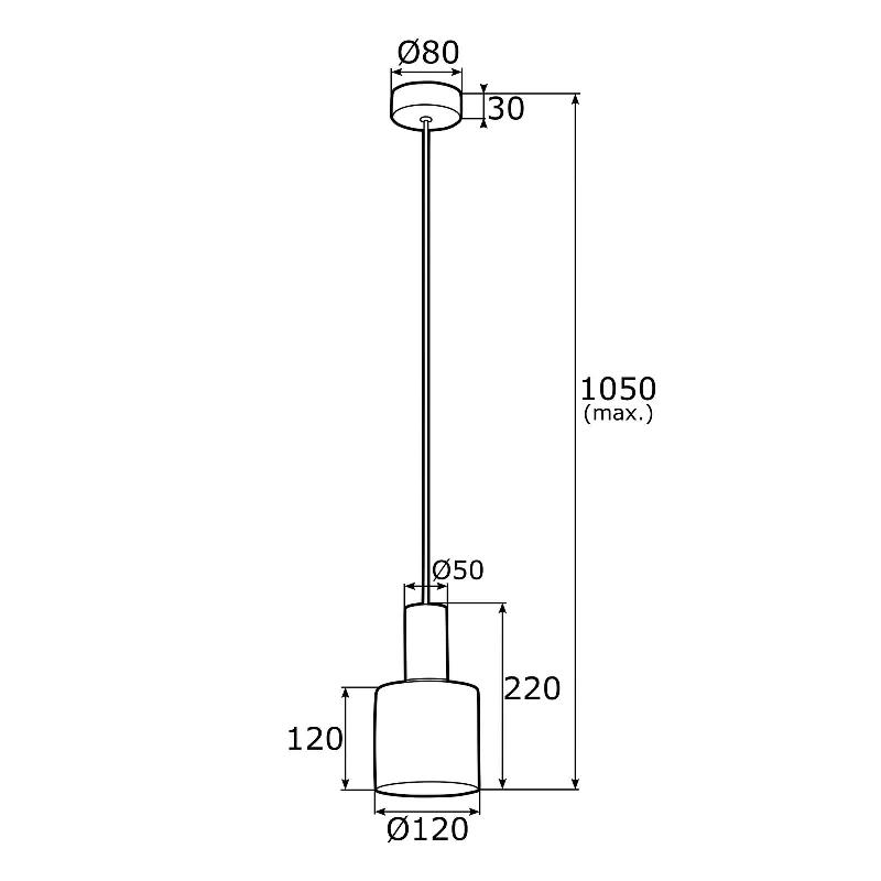 EULUNA SUSPENSION SELMA, À UNE LAMPE, LAITON, Ø 12 CM