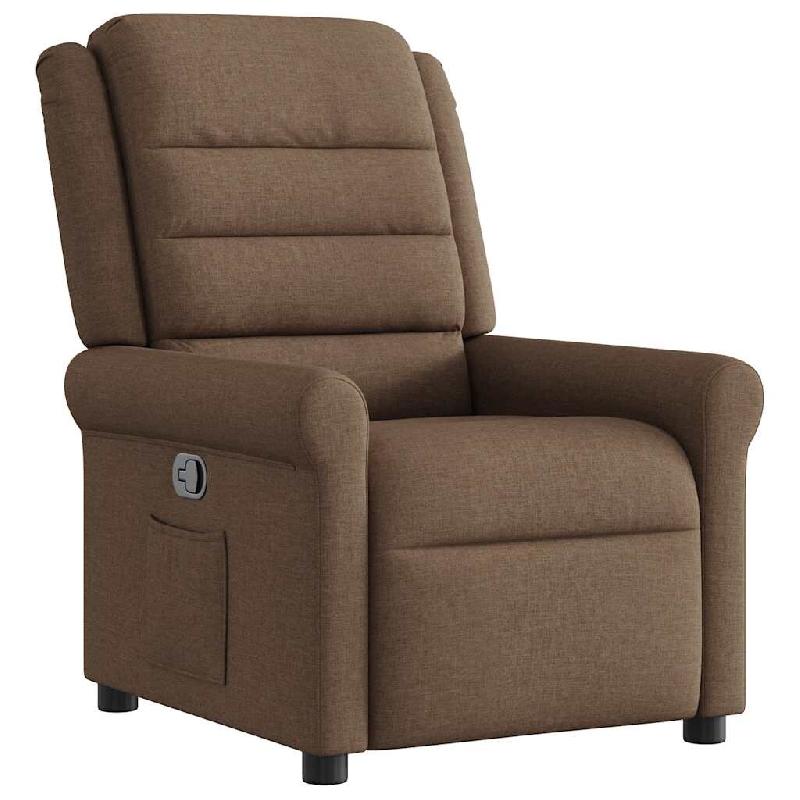 Fauteuil inclinable Marron Tissu Modèle Dervelion - 4015640_0