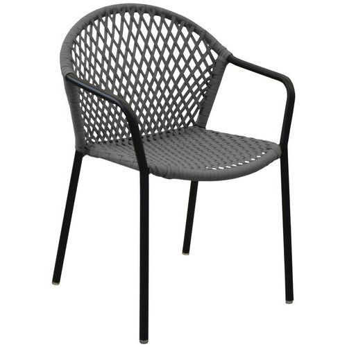 FAUTEUILS CAPRI - GRIS/NOIR