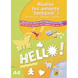 FEUILLES A4 MAGNETIQUES BLANCHES A COLORIER JPC CREATIONS - POCHETTE DE 2 FEUILLES