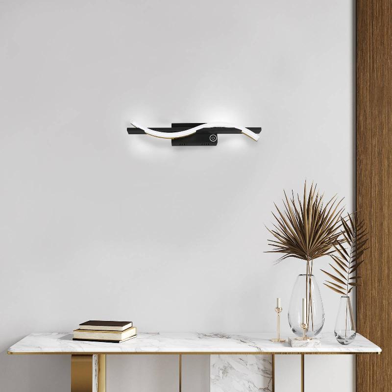 FISCHER & HONSEL APPLIQUE LED BRIDGE CAPTEUR GESTES DIM CCT NOIRE