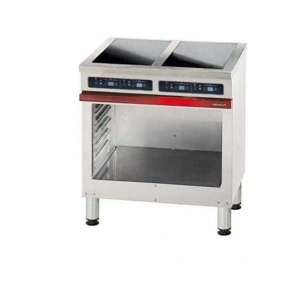 Fourneau électrique vitrocéramique 3 foyers induction - CME 833 IX - 9,6 kW - 800x650x900 mm_0